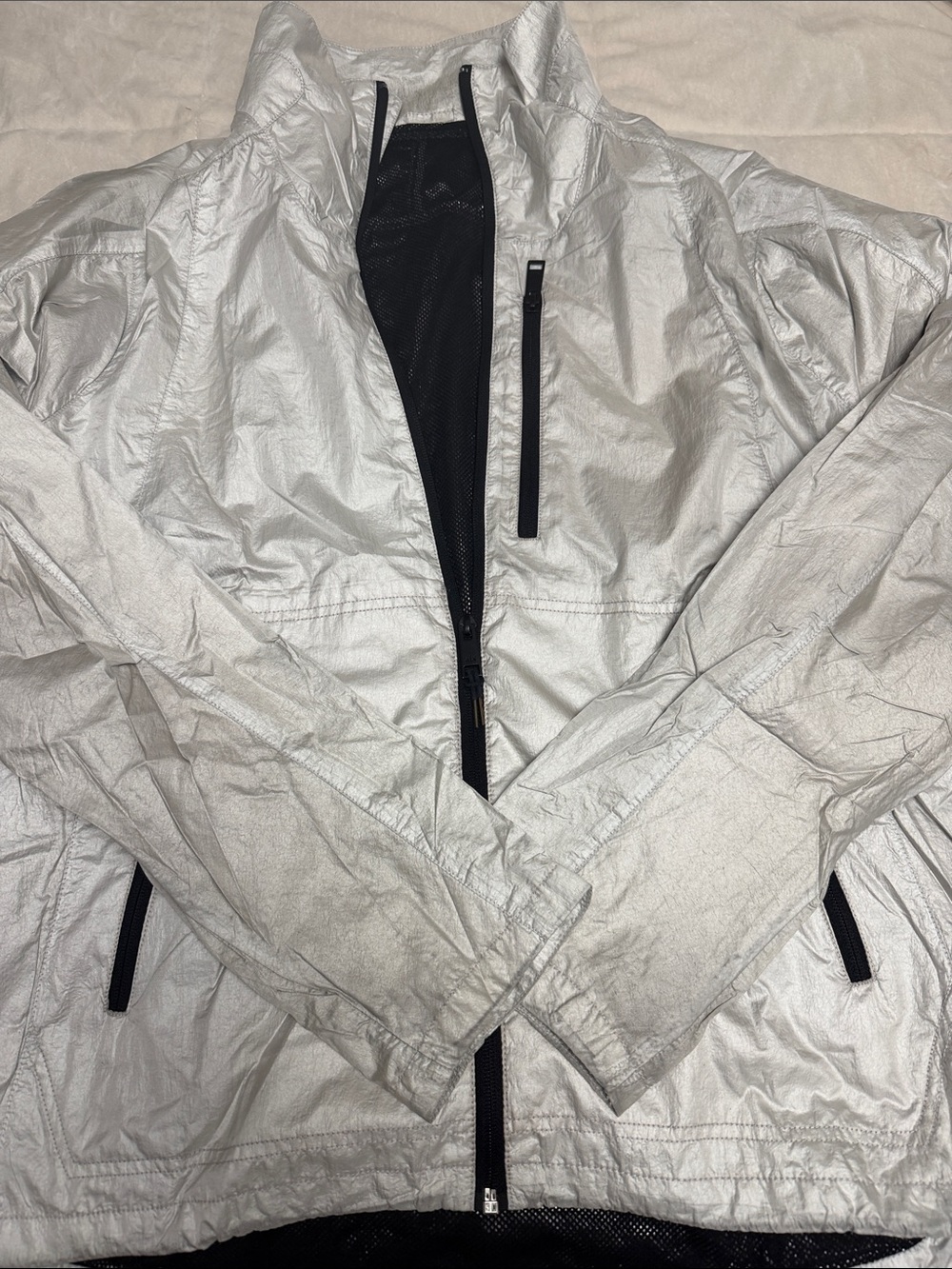 Men's Armai exchange Silver Windbreaker Jacket - Lightweight